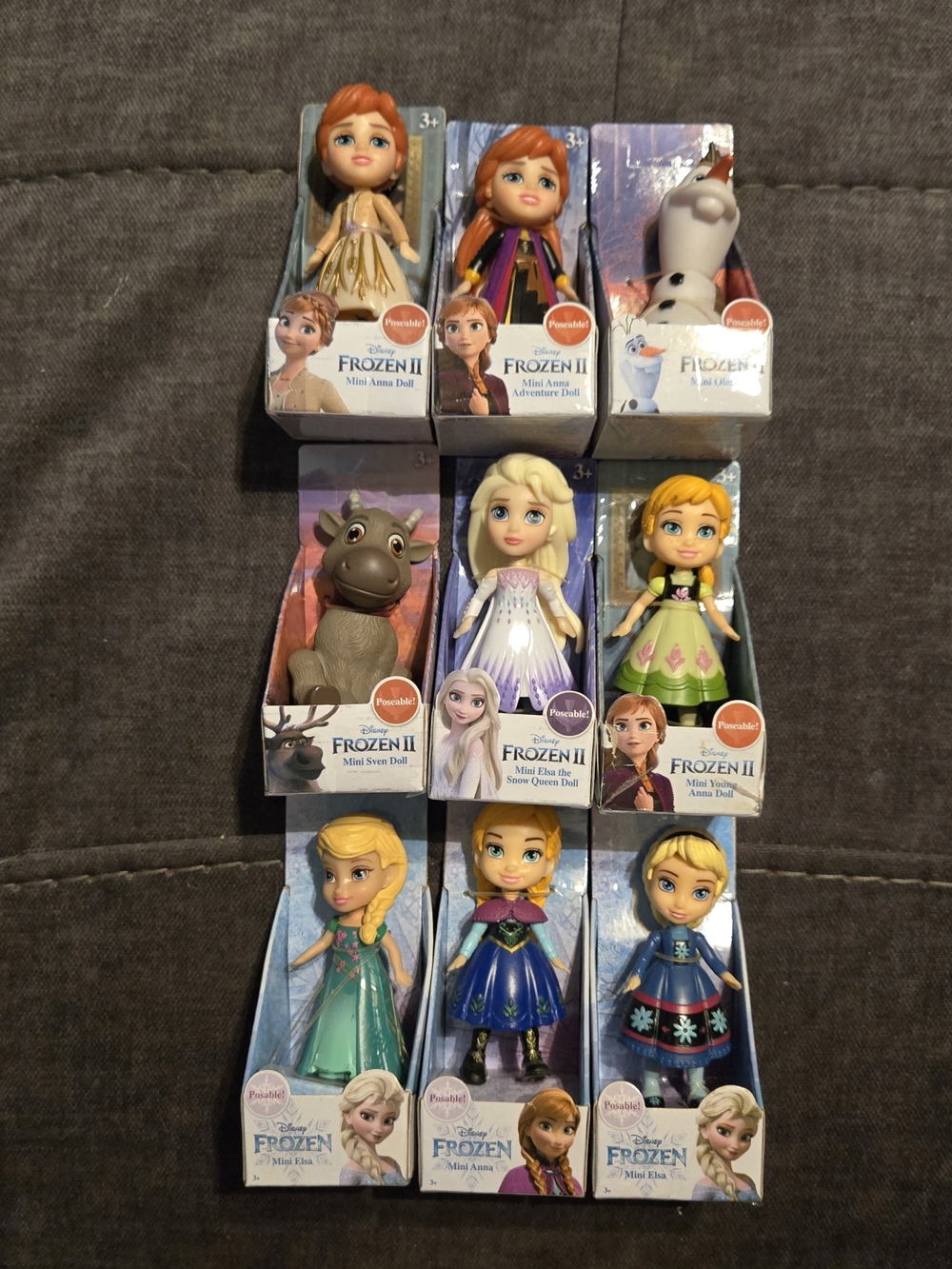 Disney Frozen 3" Posable Lot